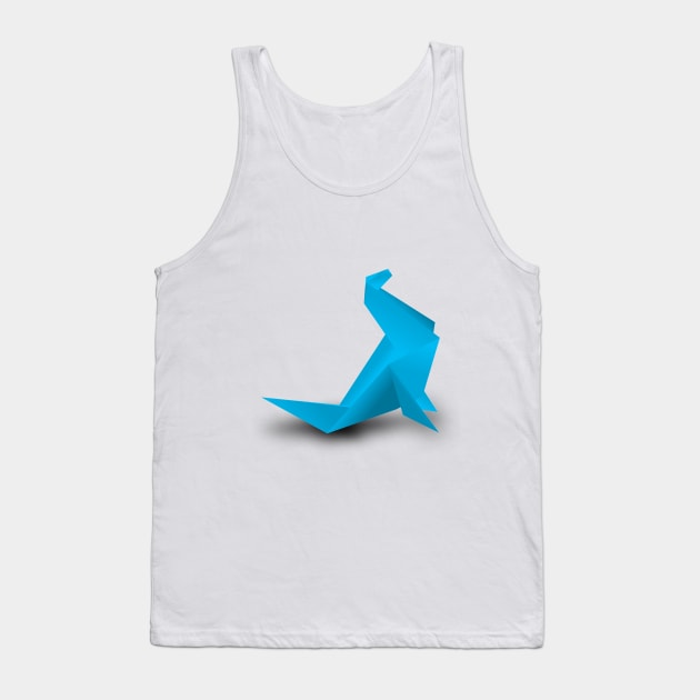 Origami Sea Lion T-Shirt Tank Top by bazza234
